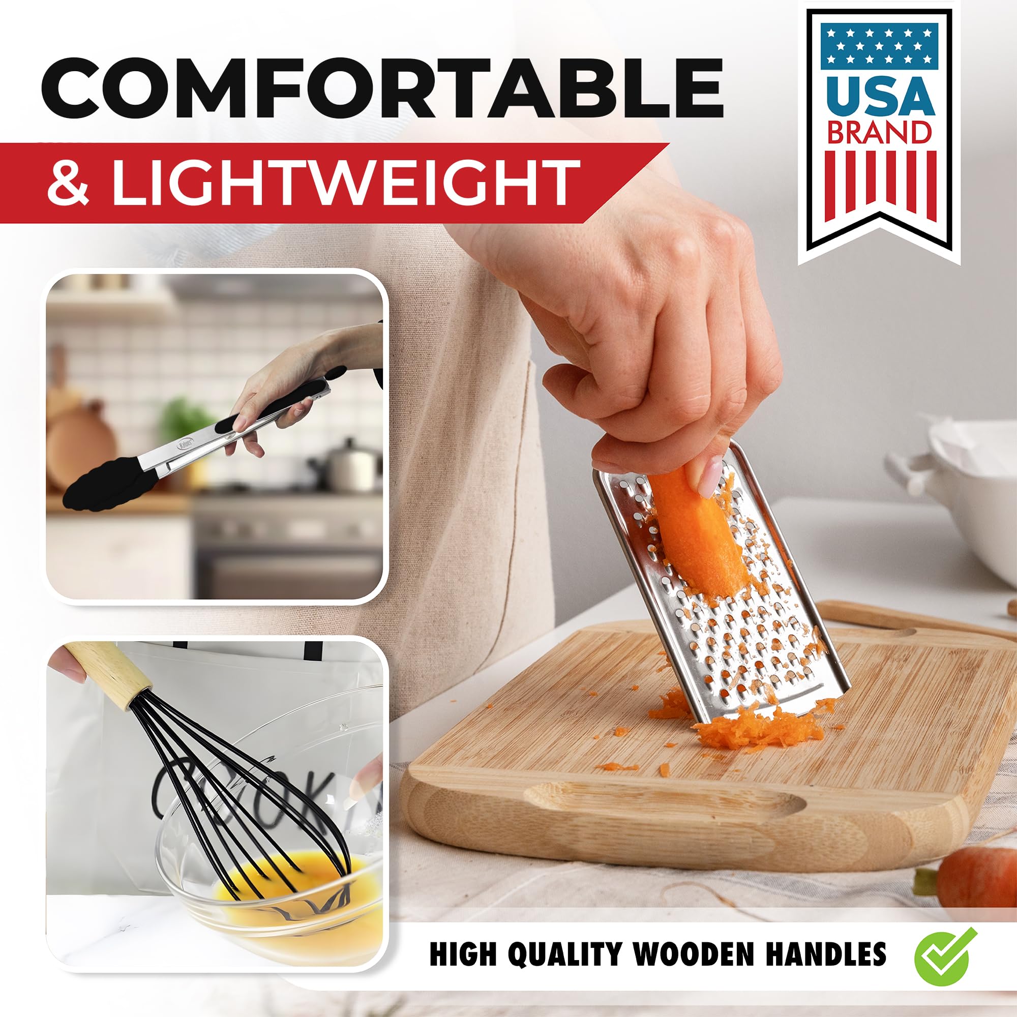 Kaluns can-opener included adds convenience when opening canned goods.