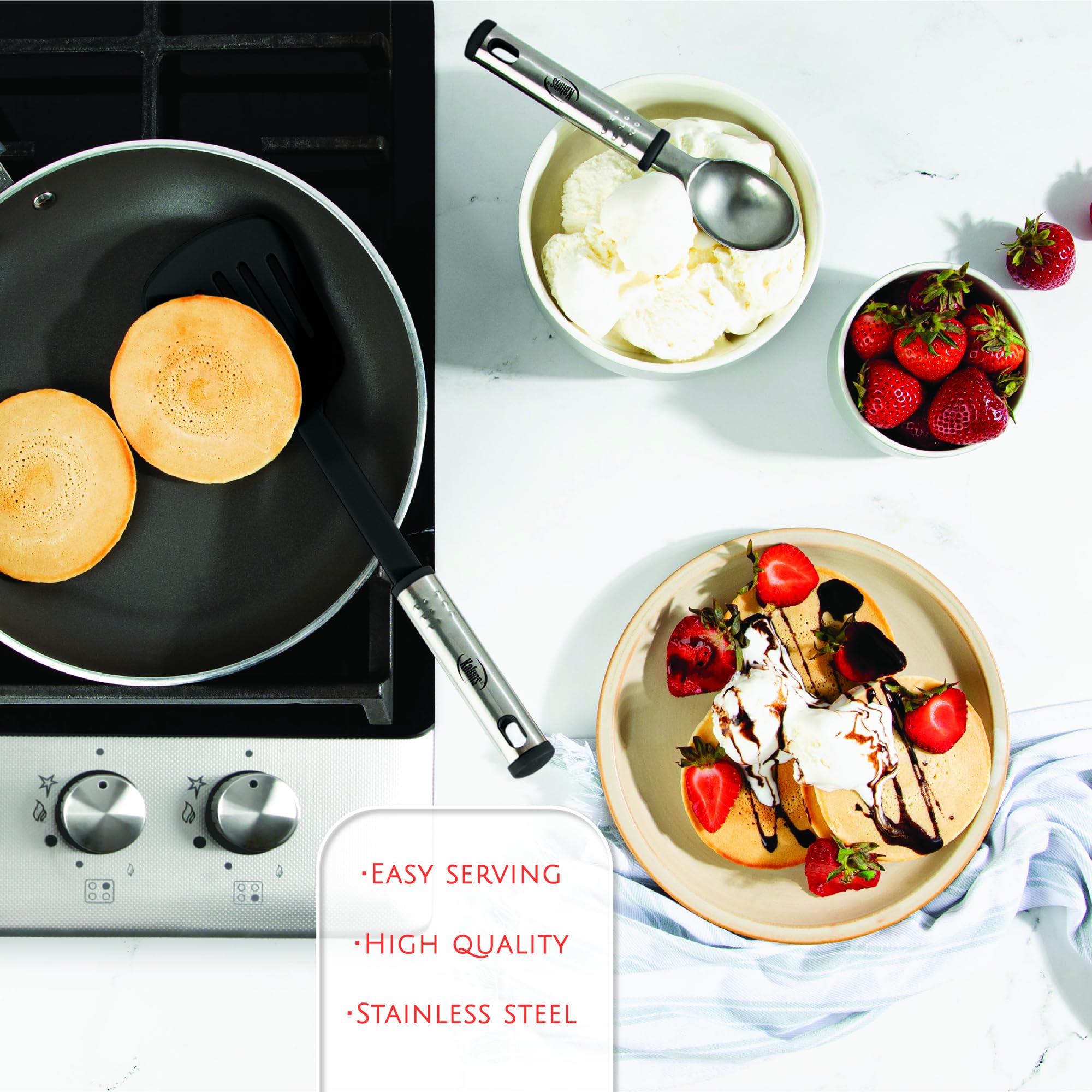 Kaluns measuring cups and spoons — precise prep for recipes.