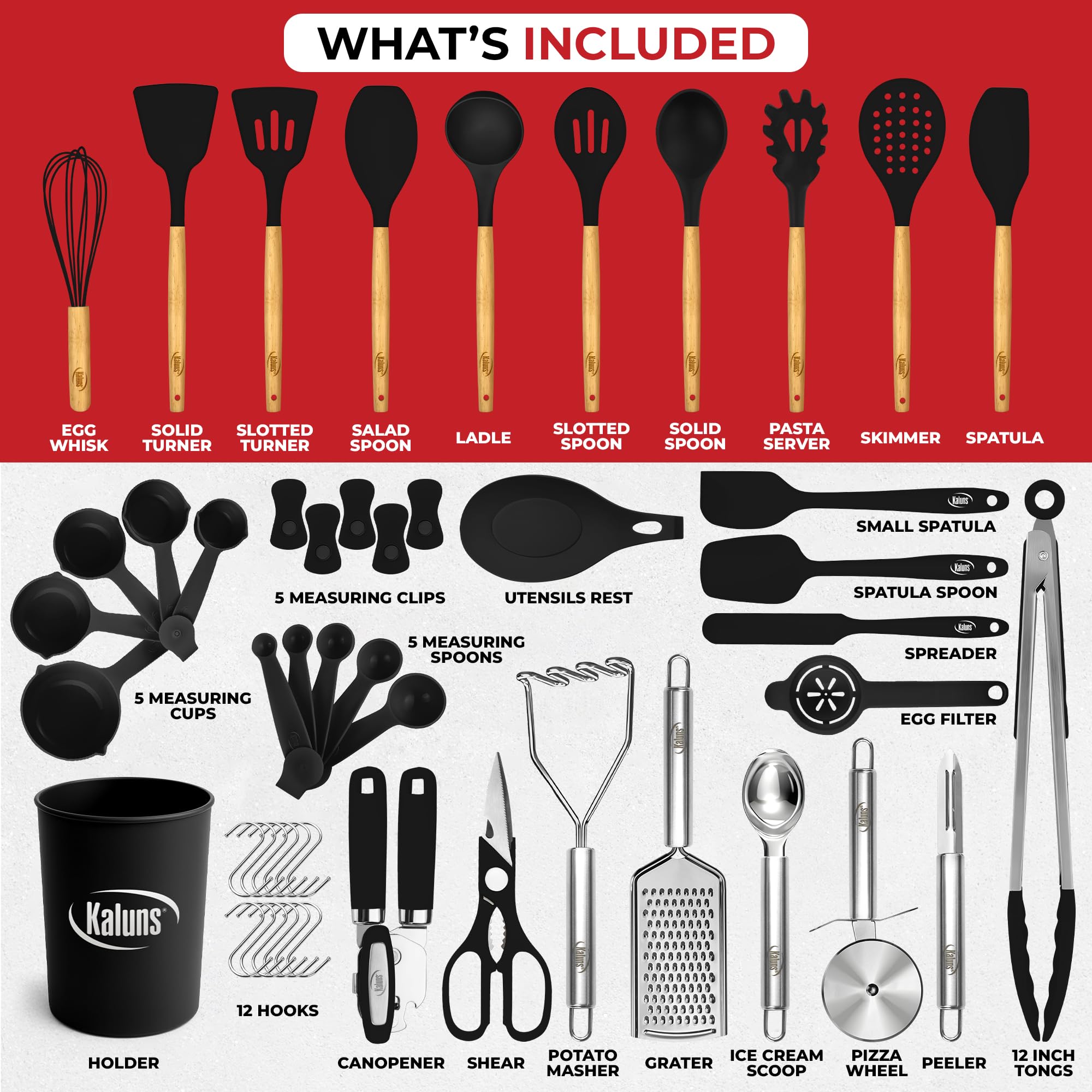 Kaluns wooden-handle utensils provide comfortable grip during long simmering tasks.