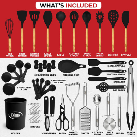Kaluns wooden-handle utensils provide comfortable grip during long simmering tasks.
