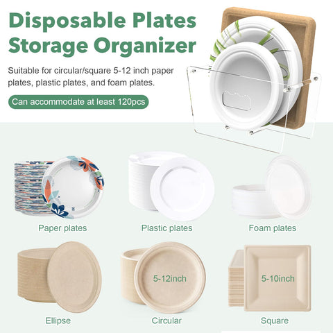 KALYLOC versatile dispenser fits plastic or foam plates for various uses.