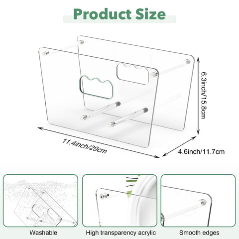 KALYLOC plate organizer with four rods for upright plate storage.