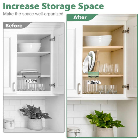 KALYLOC upright storage design keeps plates neatly arranged and accessible.