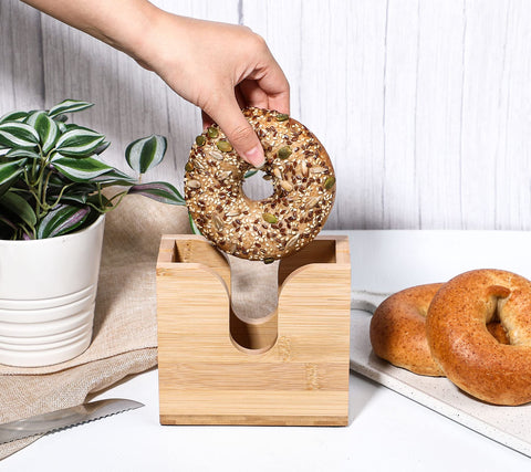 Kamehame Bagel Slicer Holder easy to clean by hand wash after use.