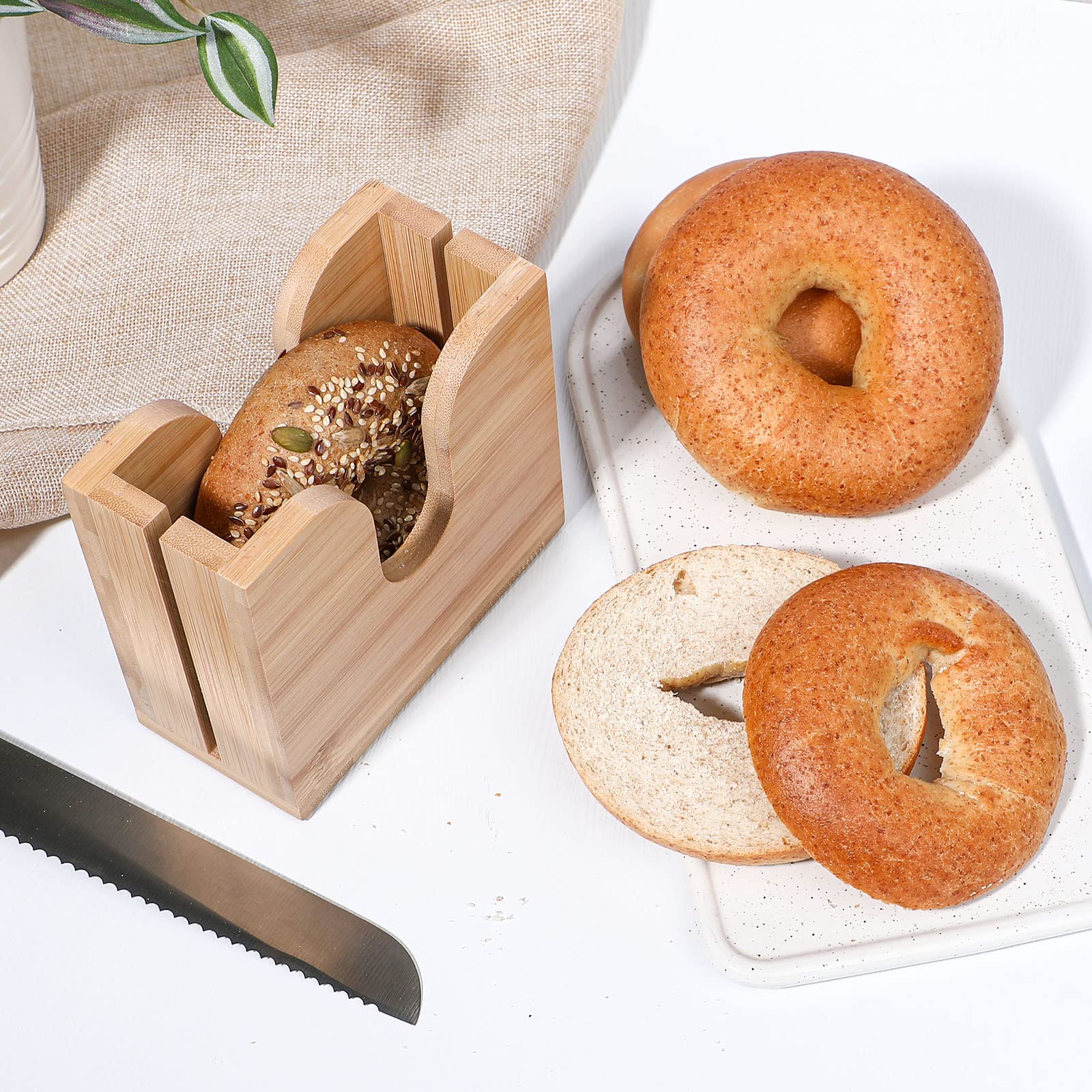 Kamehame Bagel Slicer Holder kitchen-friendly for homes, cafes, and bakeries.
