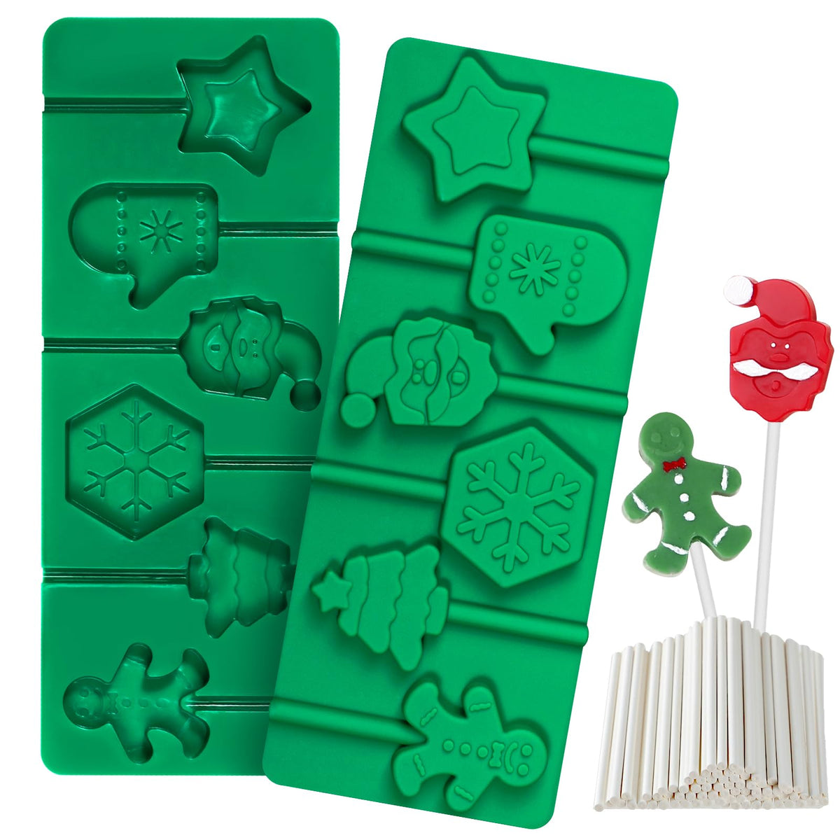 Kamehame gingerbread men lollipop mold for quick, festive candy crafting