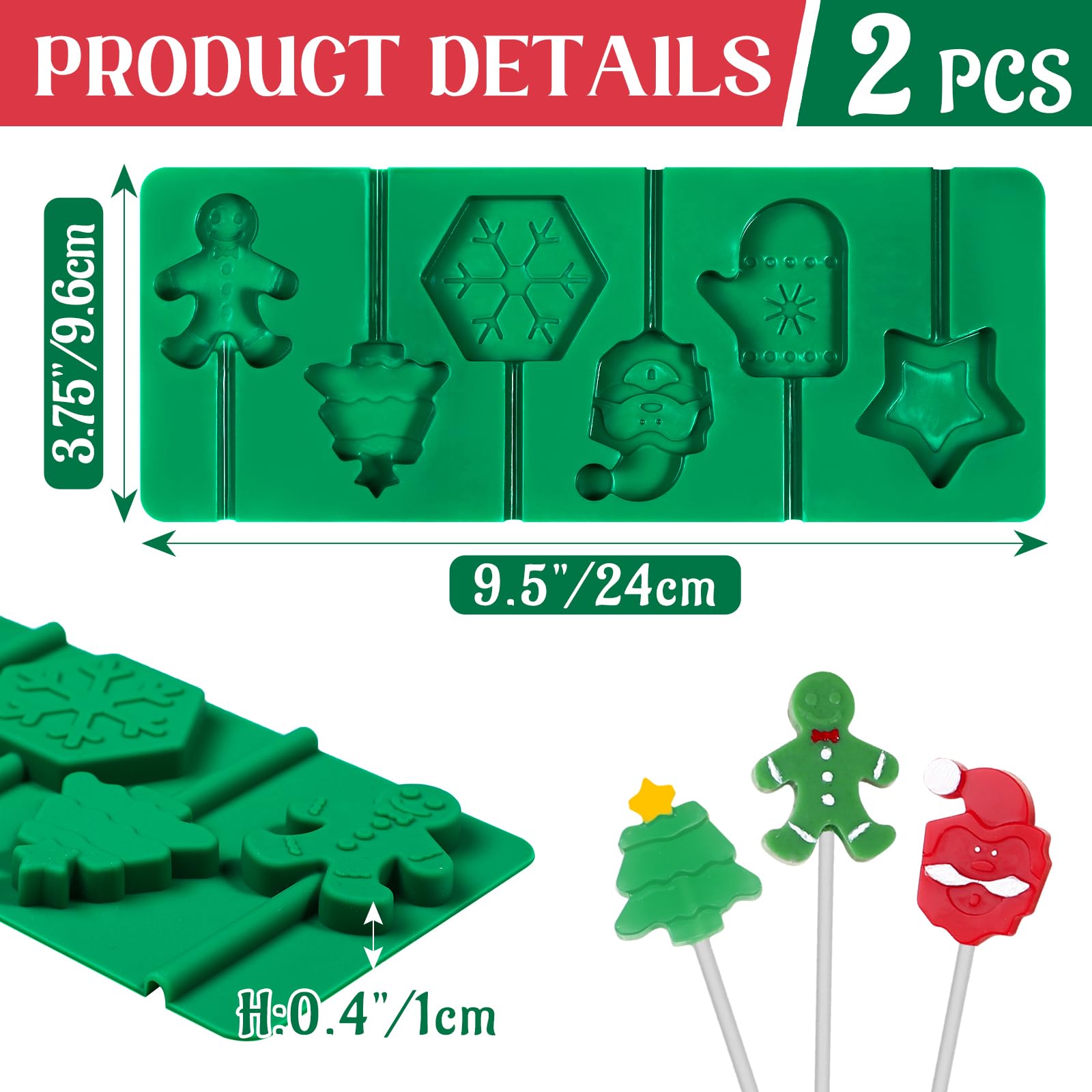 Kamehame snowflake lollipop mold for delicate holiday candies