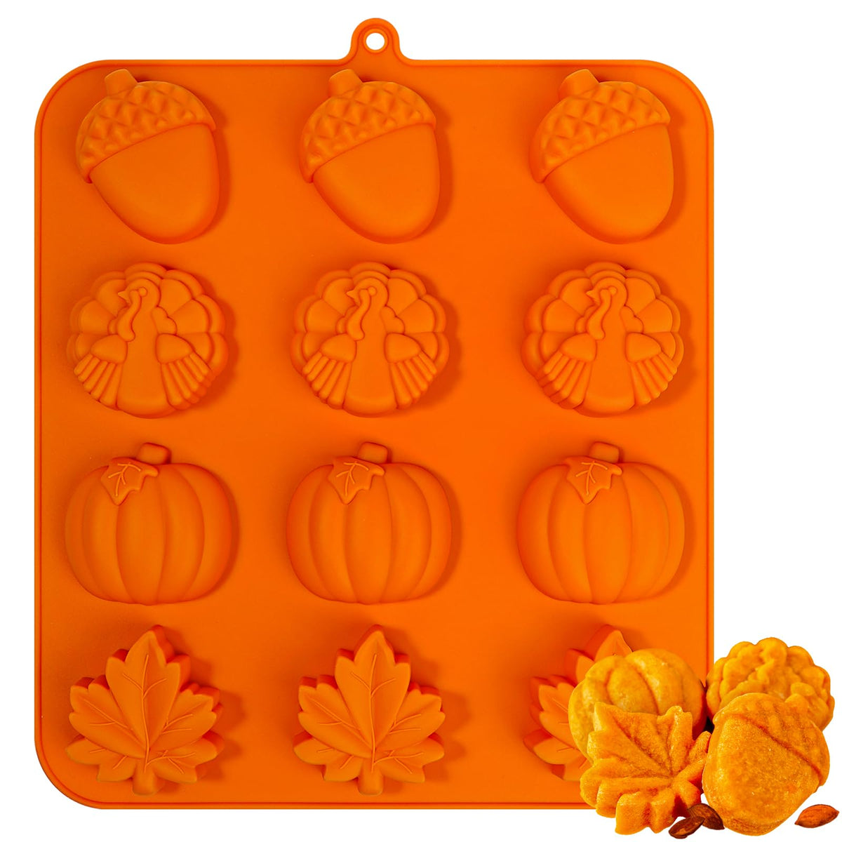 Kamehame Fall silicone mold maple leaf shape for autumn desserts