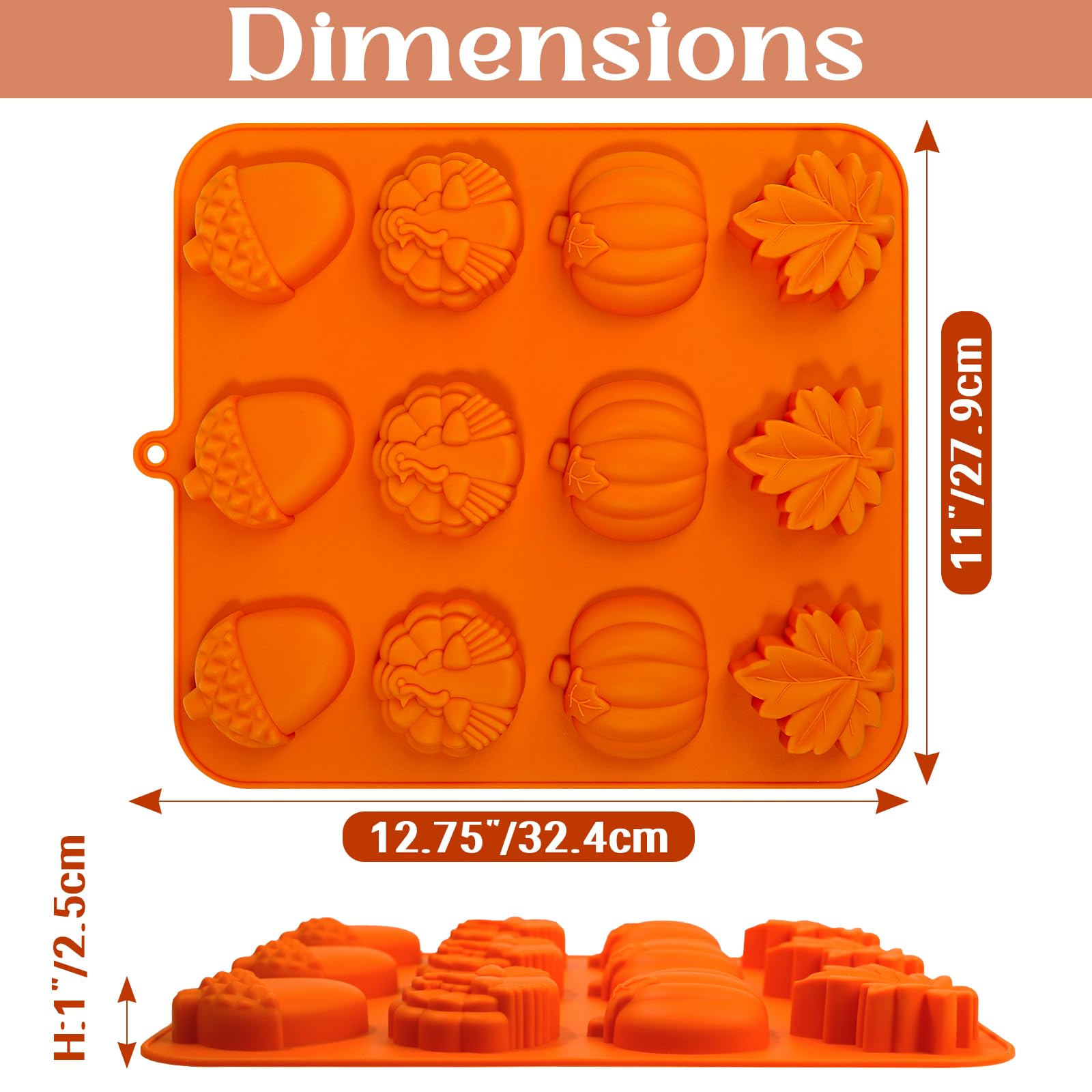 Kamehame Fall silicone mold pumpkin shape for cakes and treats