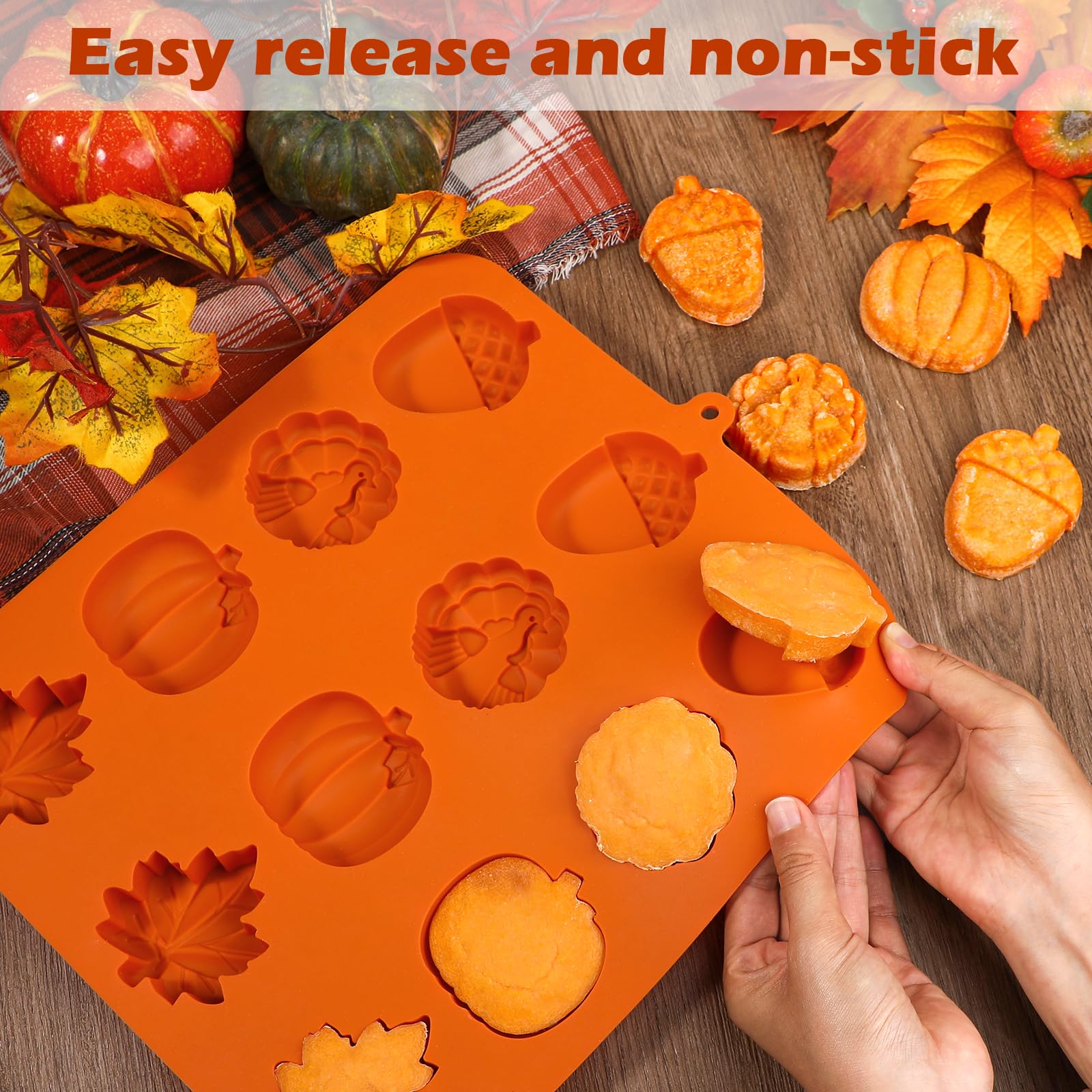 Kamehame Fall silicone mold turkey shape for festive desserts