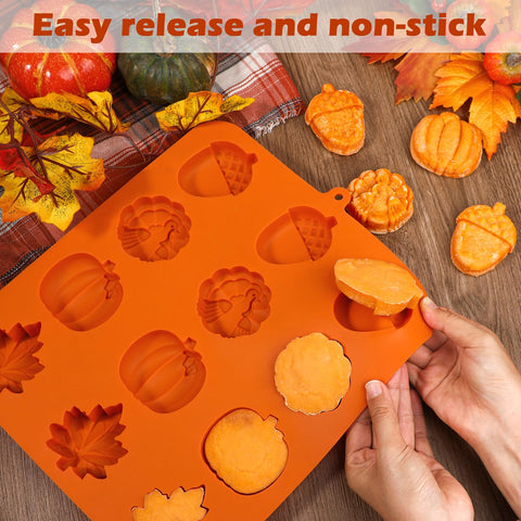 Kamehame Fall silicone mold turkey shape for festive desserts