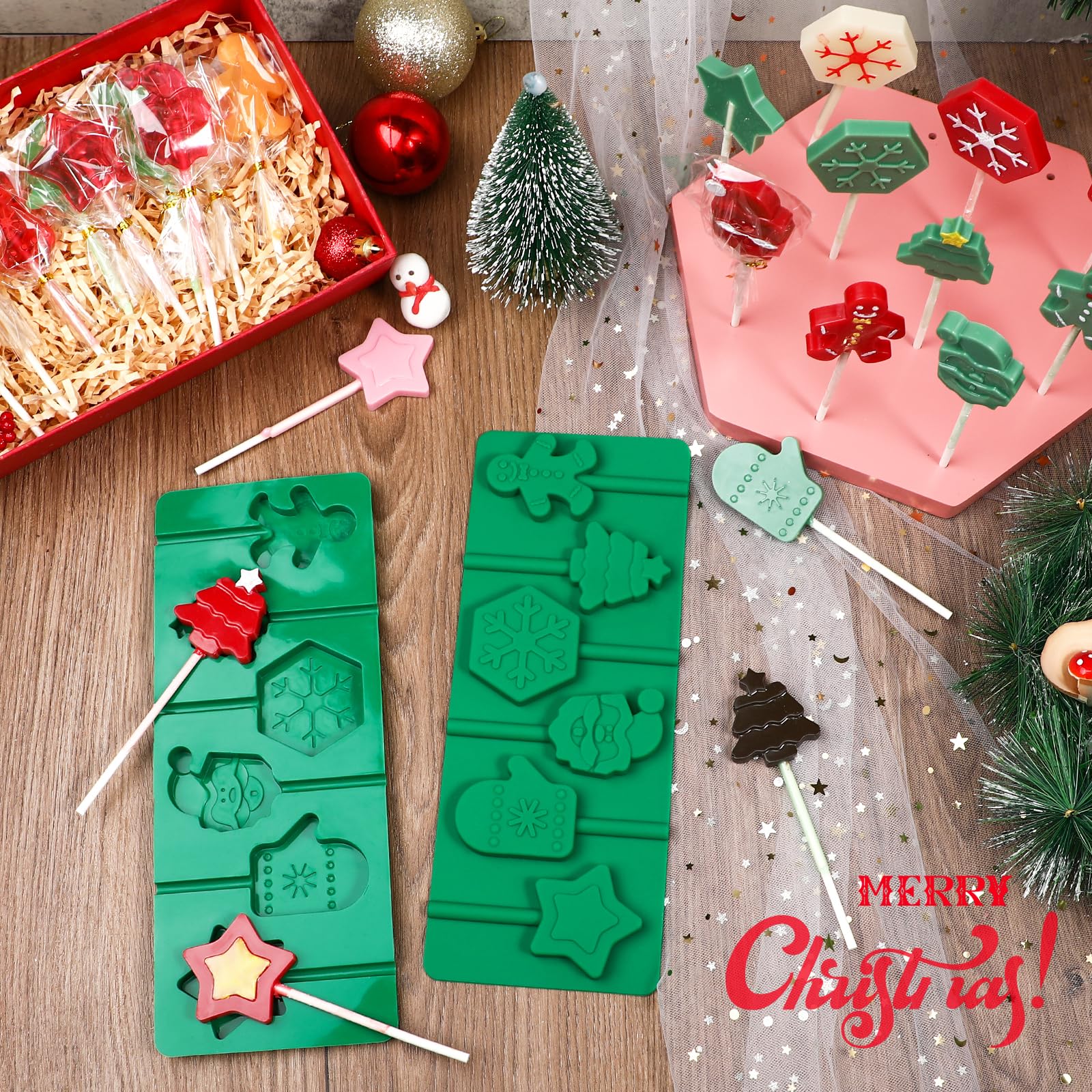 Kamehame oven and microwave safe molds for versatile holiday treats
