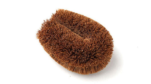 KAMENOKO TAWASHI brush cleans dishes with water without soap.