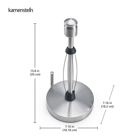 Kamenstein Perfect Tear aluminum roller flexes to fit various rolls.