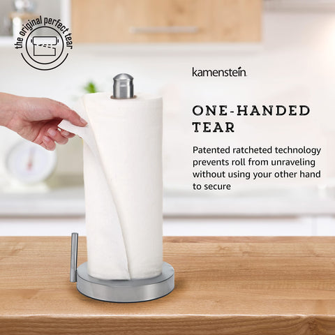 Kamenstein Perfect Tear base demonstrates weighted, non-slip stability during use.