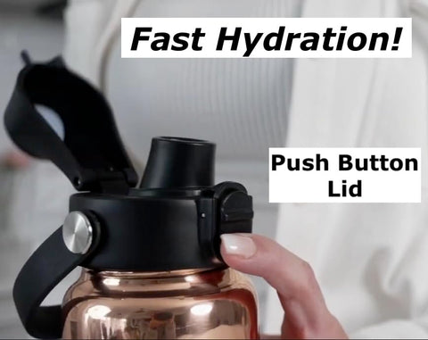 Kamojo bottle lid: secure flip-lock for leak-proof drinking.