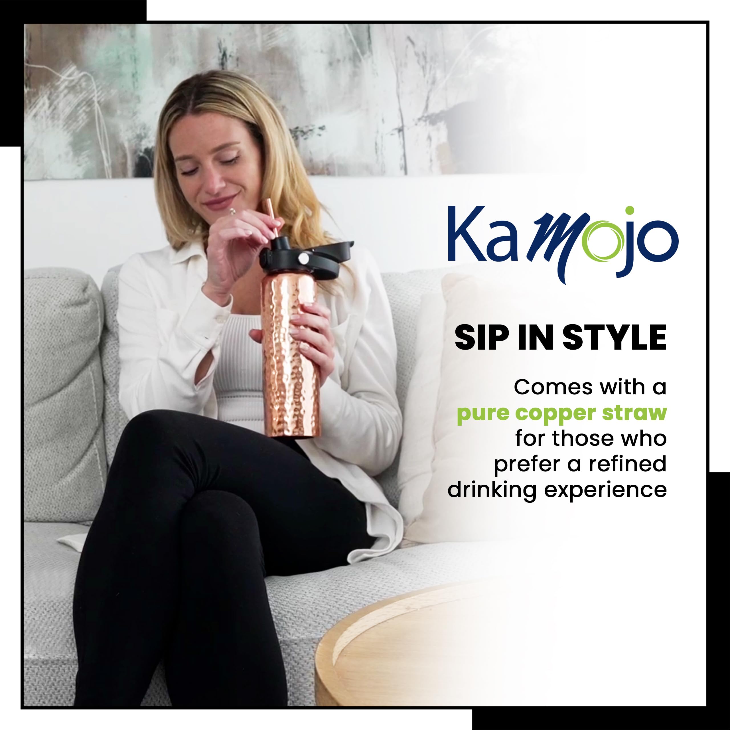 Kamojo removable sleeve offers insulation and grip for easier handling.
