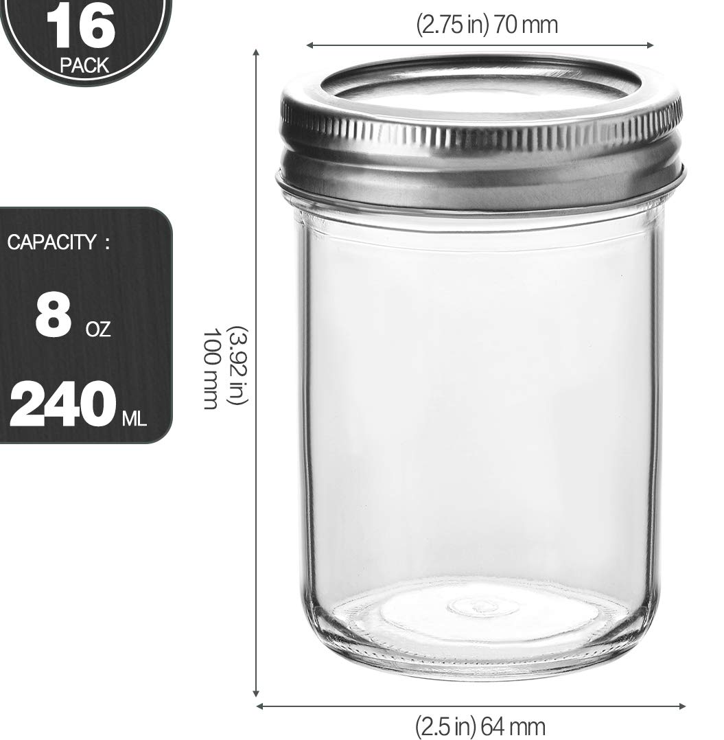 KAMOTA 8oz wide-mouth jar closeup for easy filling and sealing