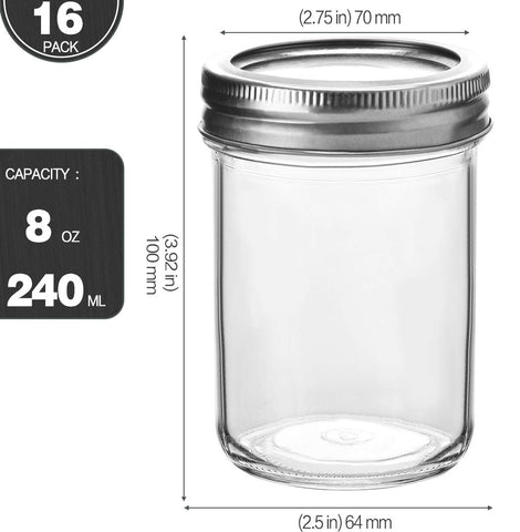 KAMOTA 8oz wide-mouth jar closeup for easy filling and sealing