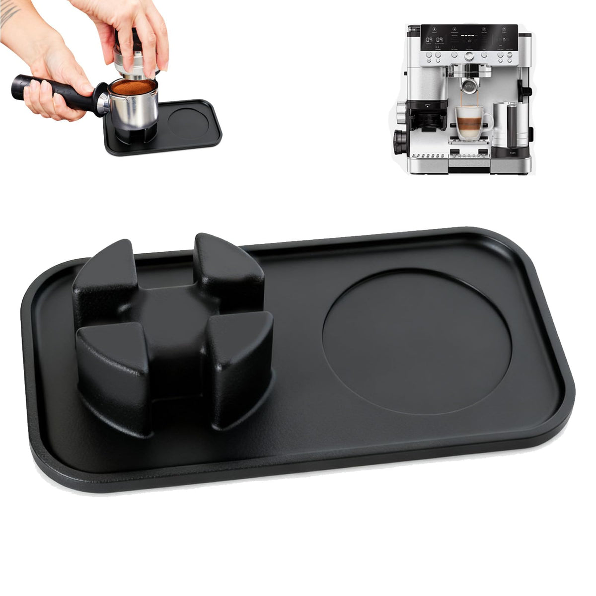 Kamrexi tamping mat demonstrates Ninja Luxe ES601/ES701 compatibility for stable tamping