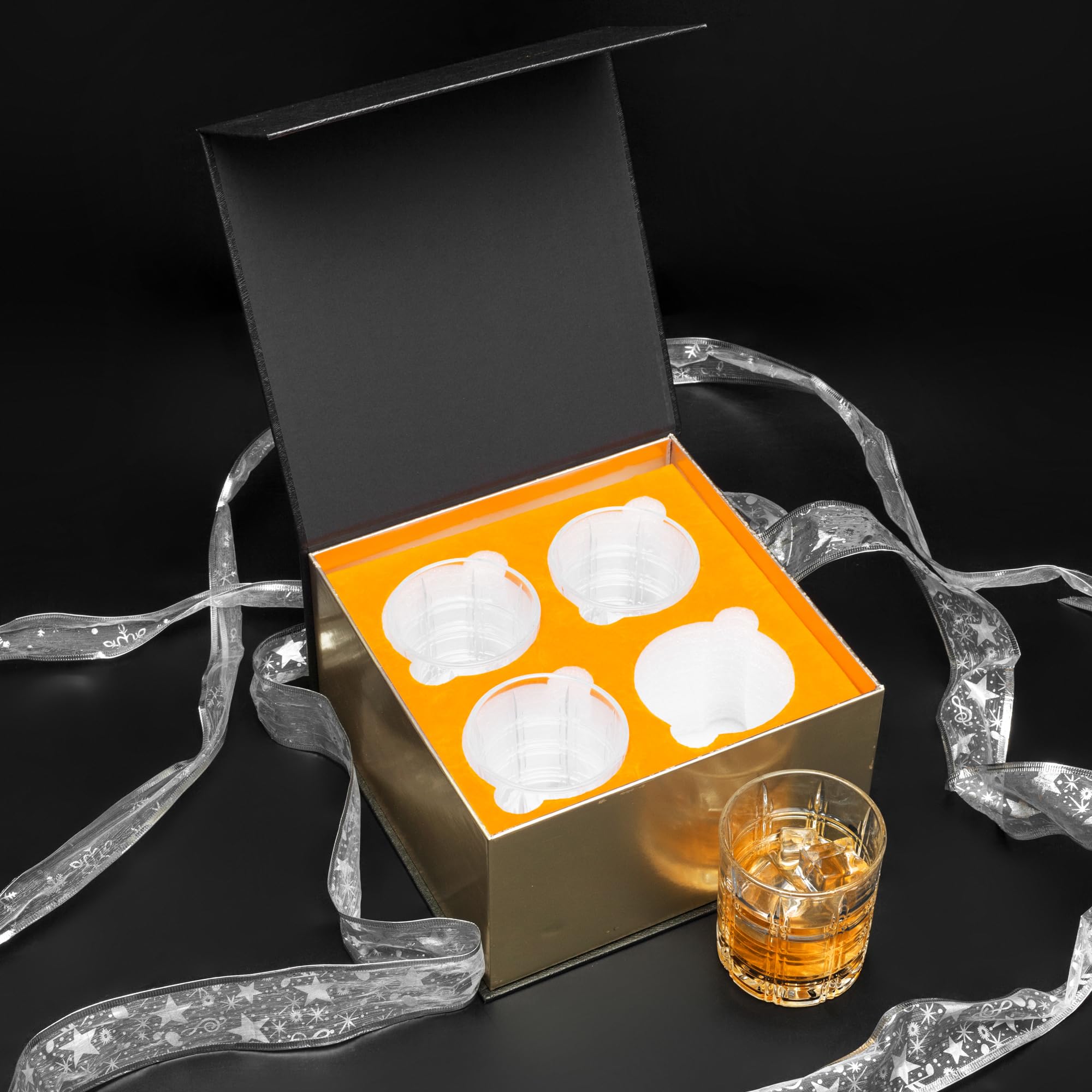 KANARS Crystal Whiskey Glasses with flared mouth enhance aroma and ease.
