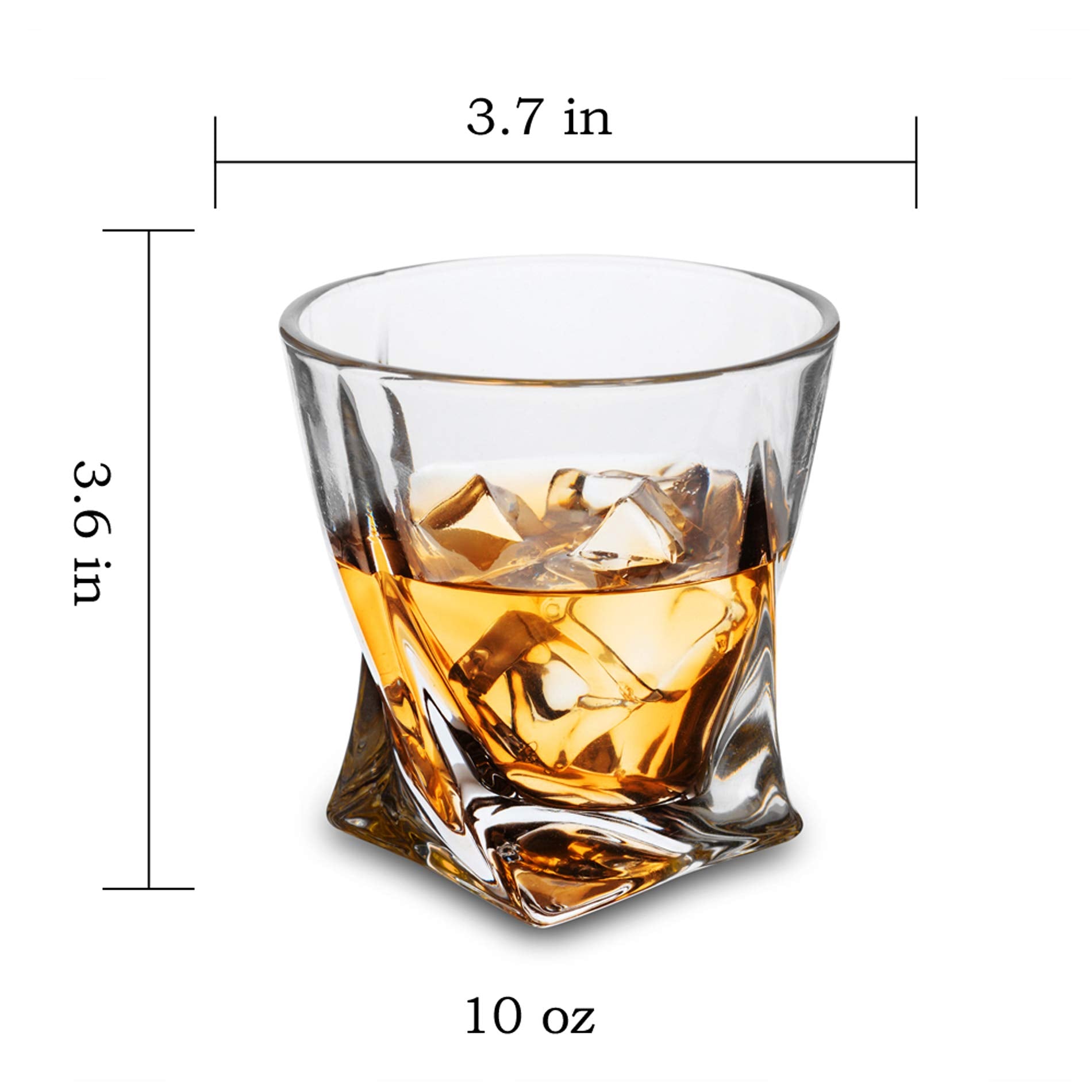 KANARS lead-free crystal 10oz glass highlights clarity.