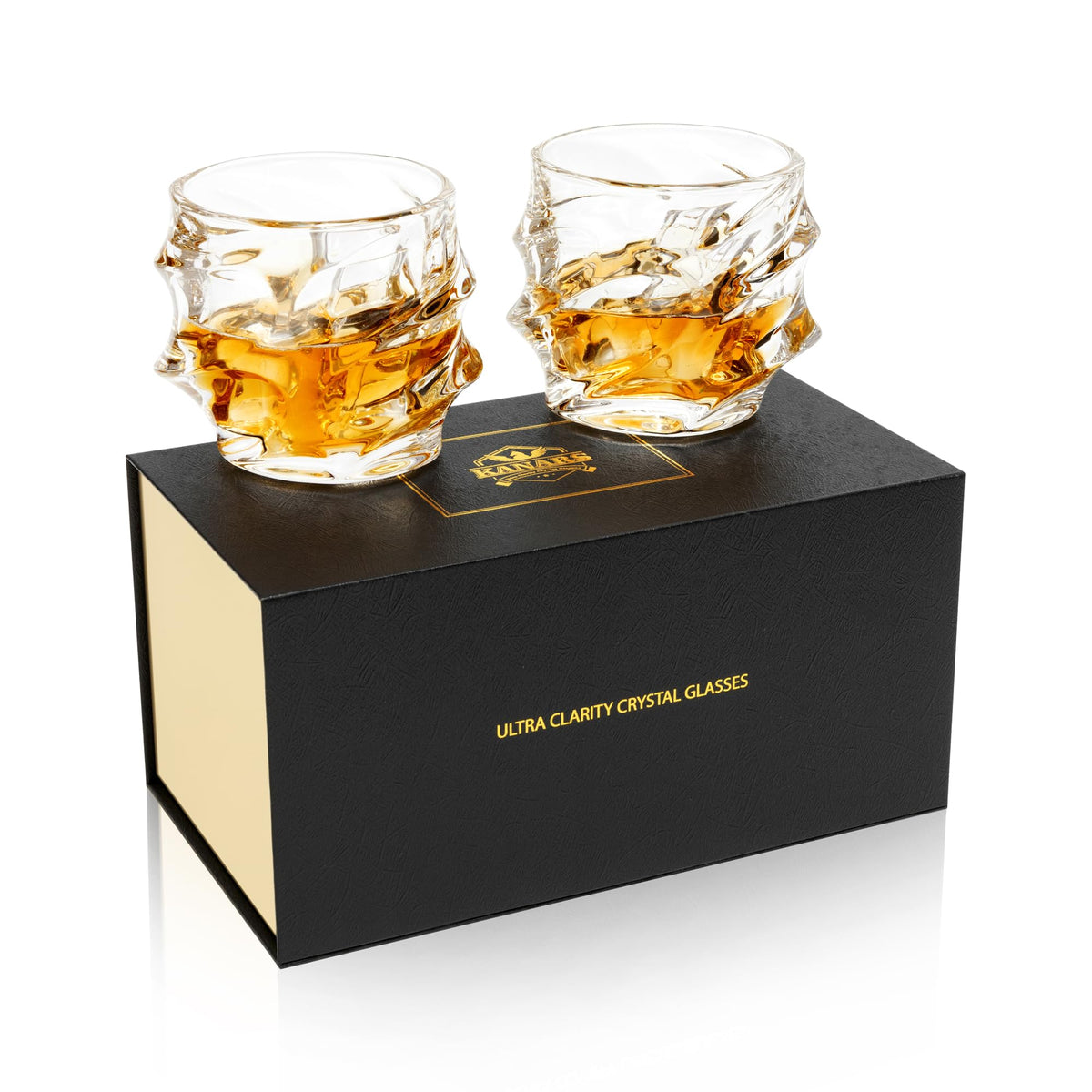 KANARS whiskey glass 11oz set in a crystal-clear finish for refined sipping.