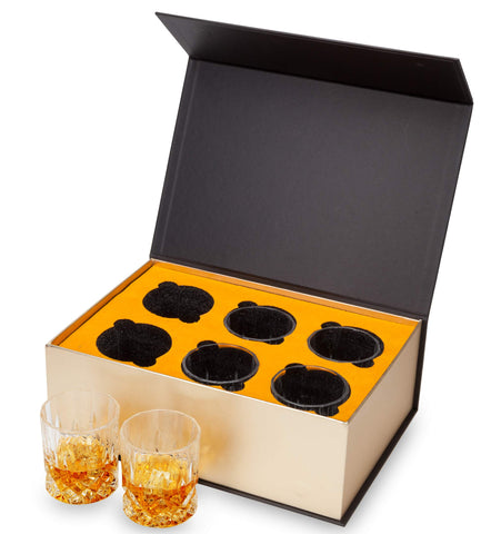 KANARS whiskey glasses 10oz old fashioned crystal, ideal for cocktails and neat pours.