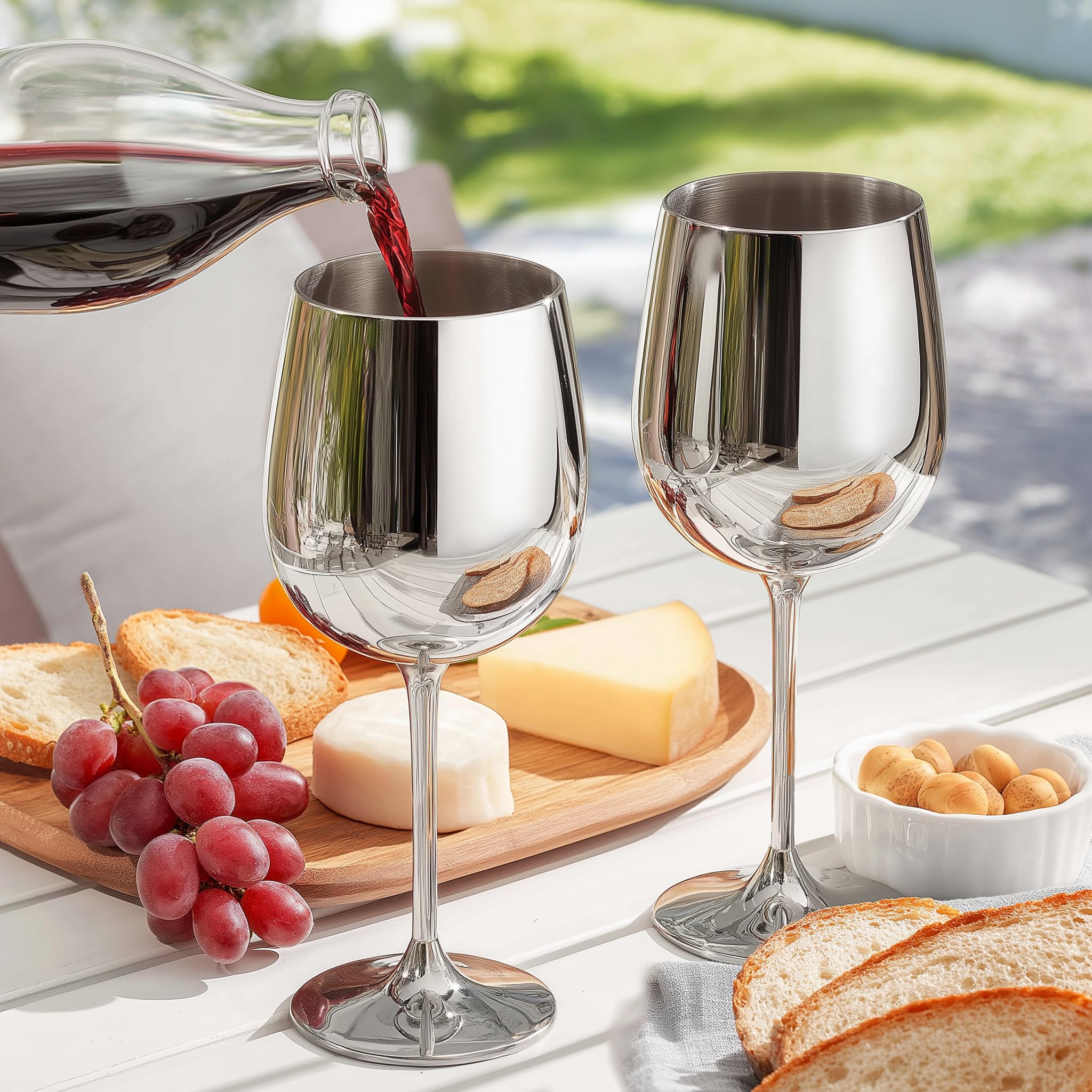 K&K Home durable stainless steel glasses easy to clean after meals.
