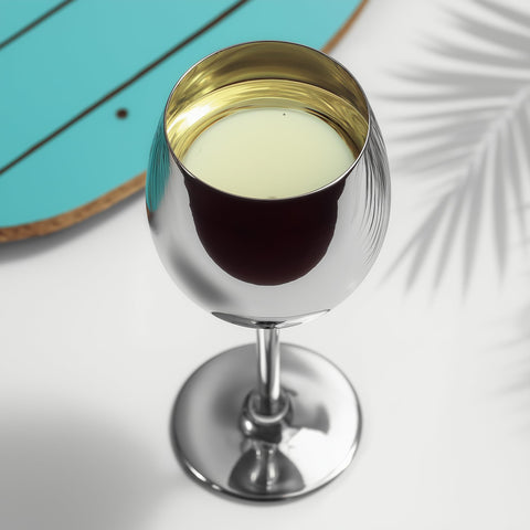 K&K Home silver finish wine glasses elevate everyday and special occasions.