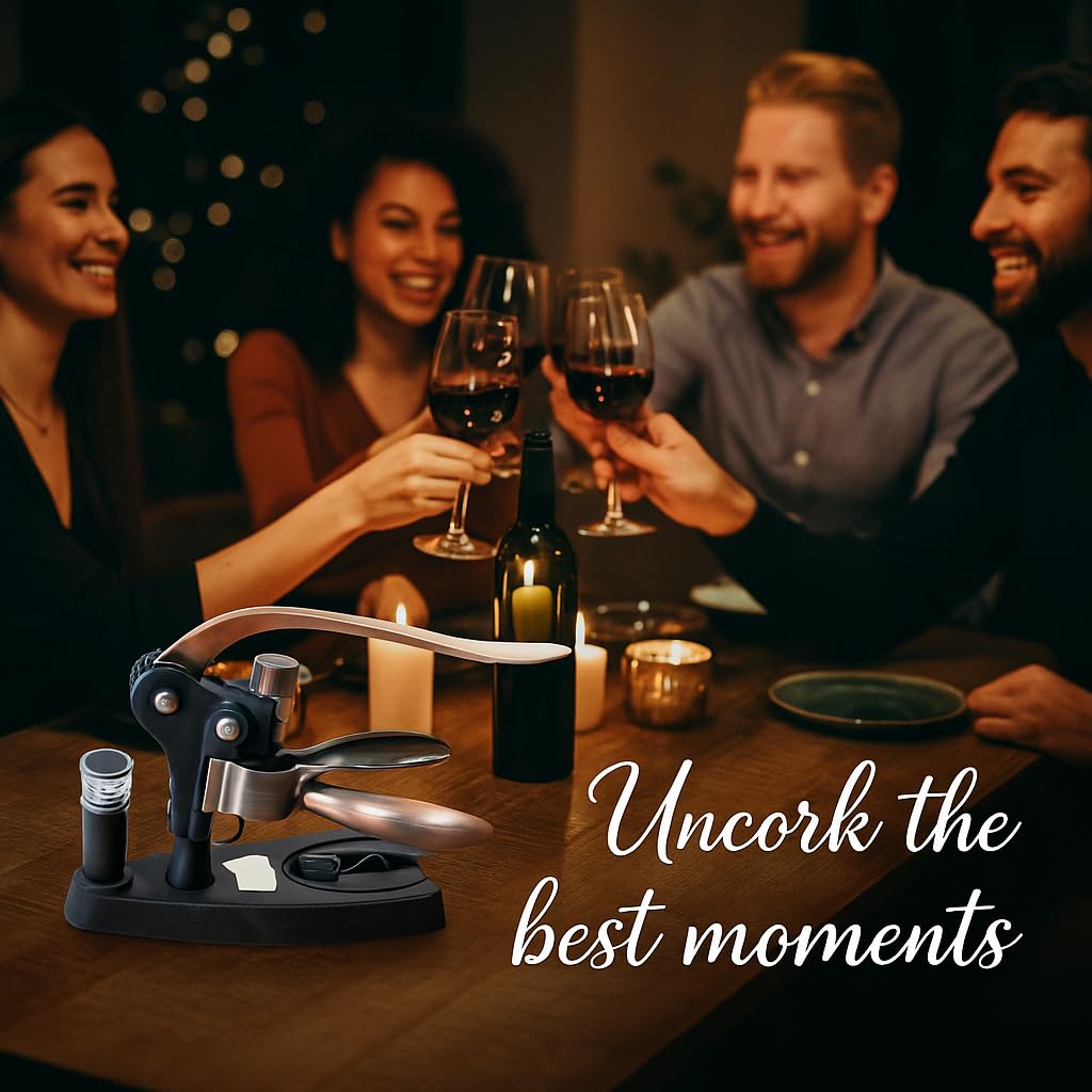 KANDOHAUS complete wine accessories set on kitchen counter.