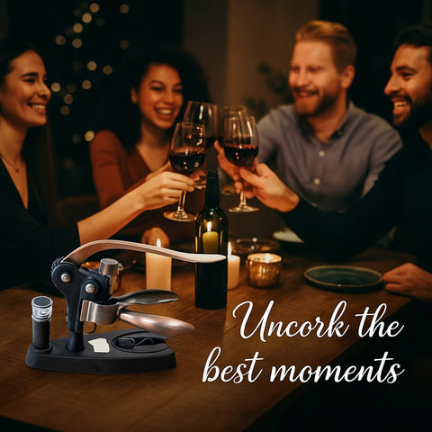 KANDOHAUS complete wine accessories set on kitchen counter.