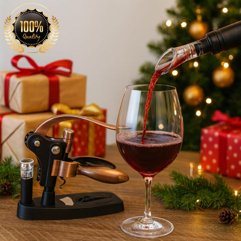 KANDOHAUS wine vacuum stopper preserves wine after opening.