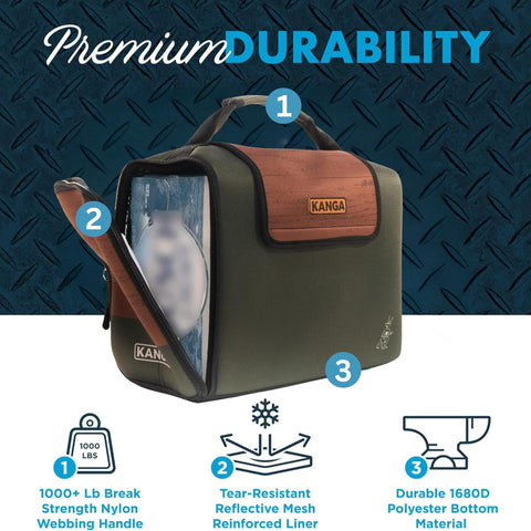 Kanga durable construction cooler bag designed for daily use.