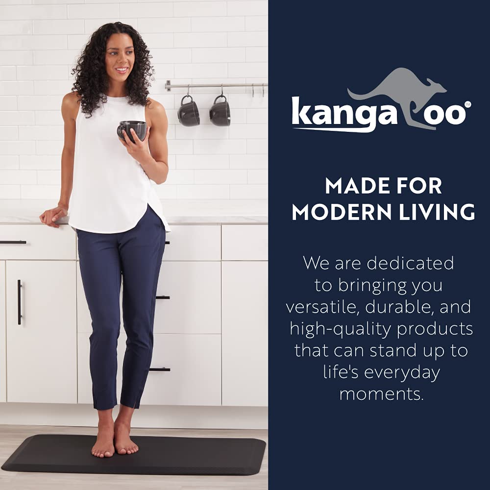 KANGAROO durable anti-fatigue mat with stable backing for kitchen use
