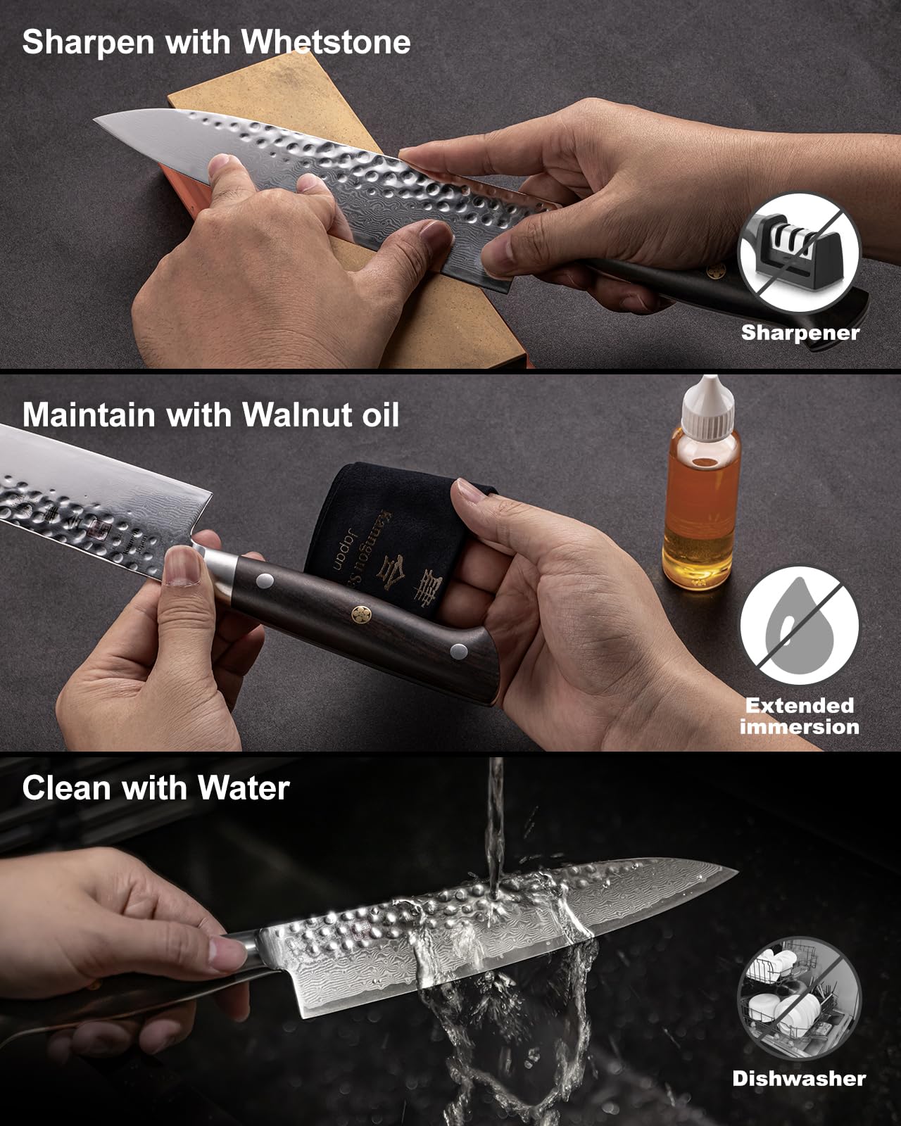 kanngou 8.27 inch knife overview shows blade shape for versatile prep