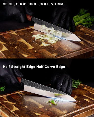 Kanngou knife slicing vegetables with controlled precision