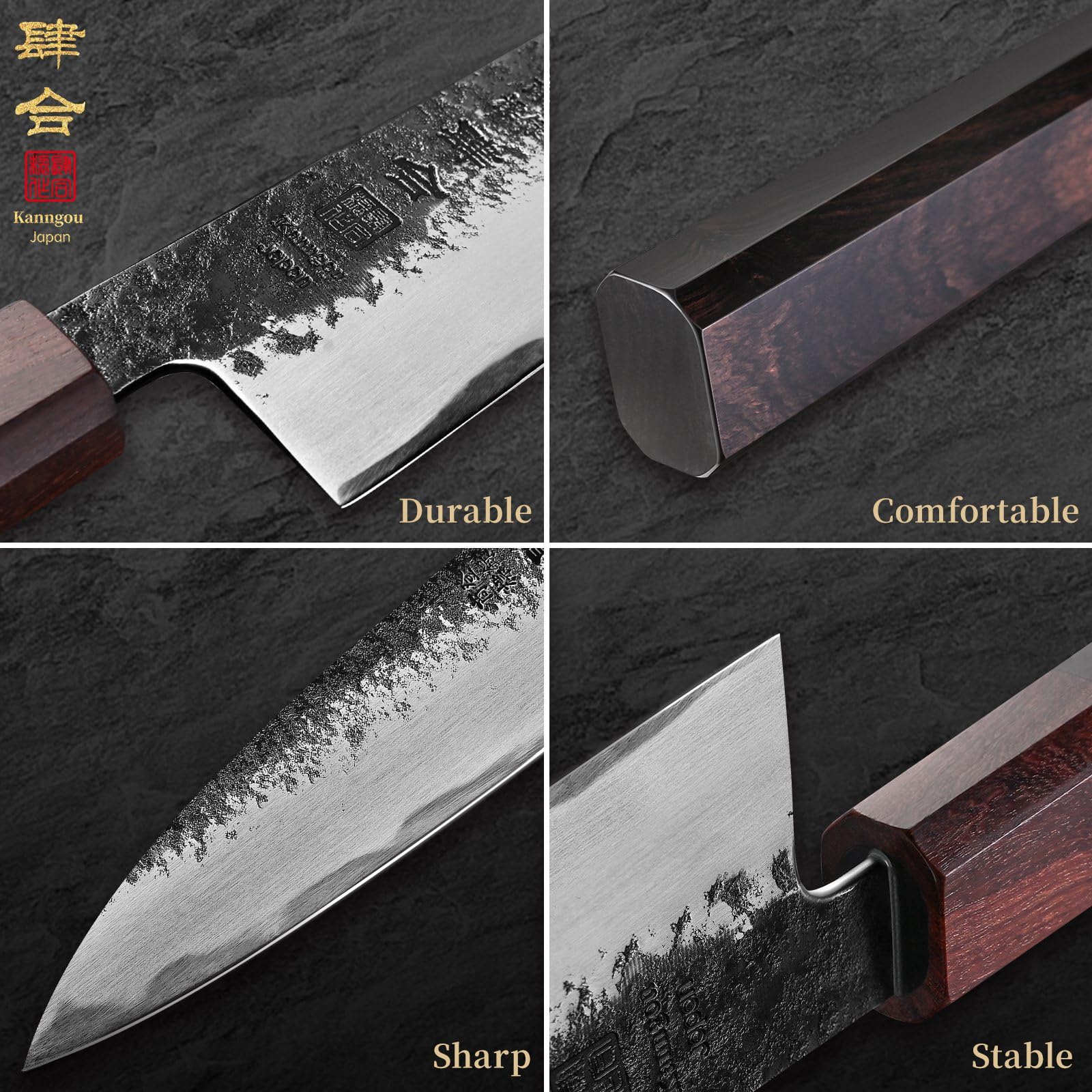 Premium Kanngou kitchen knife packaging for storage and presentation