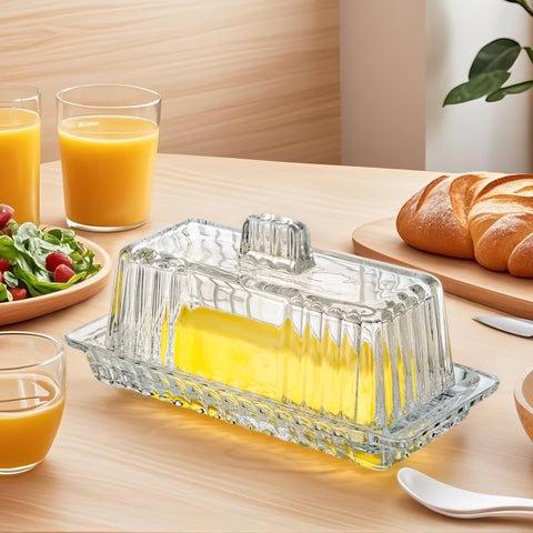 Kanpura butter dish is dishwasher-safe for easy cleanup.