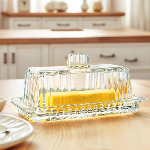 Kanpura butter dish showcases stylish aesthetic for modern kitchens.