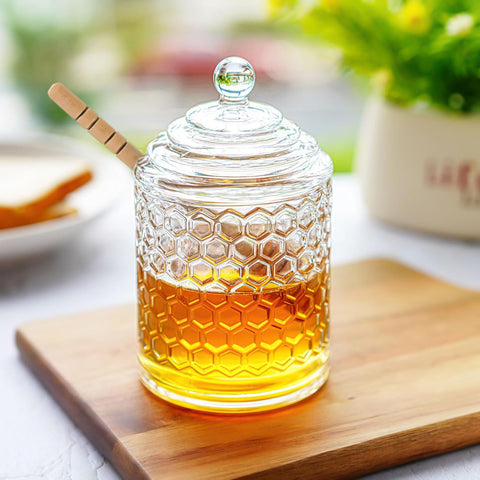 kanpura Easy-clean Transparent Honey Holder after use