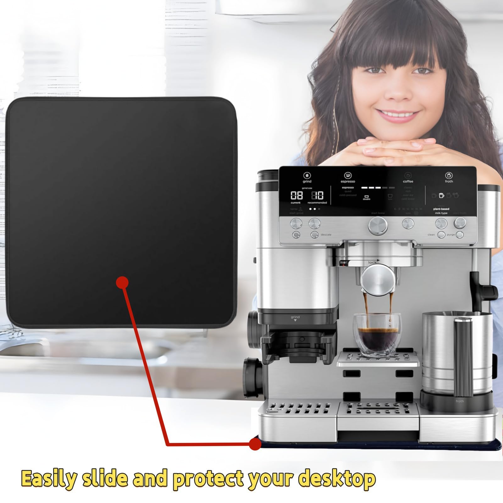 KANSHENDH-US anti-slip base highlights secure grip on the machine bottom.