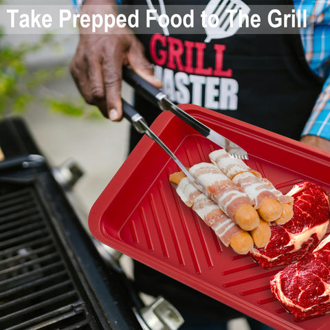 KAQAHIDO black deep prep tray for finished items