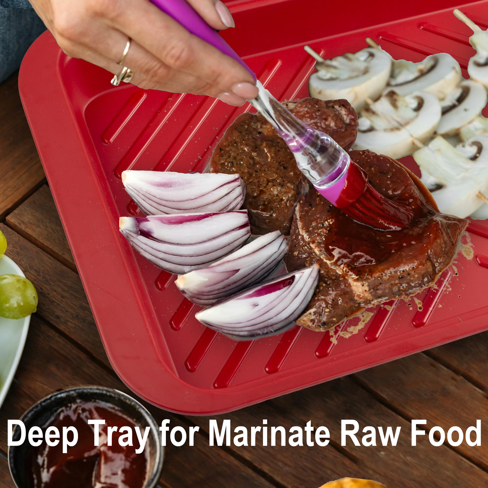 KAQAHIDO red deep prep tray close-up shows ridges