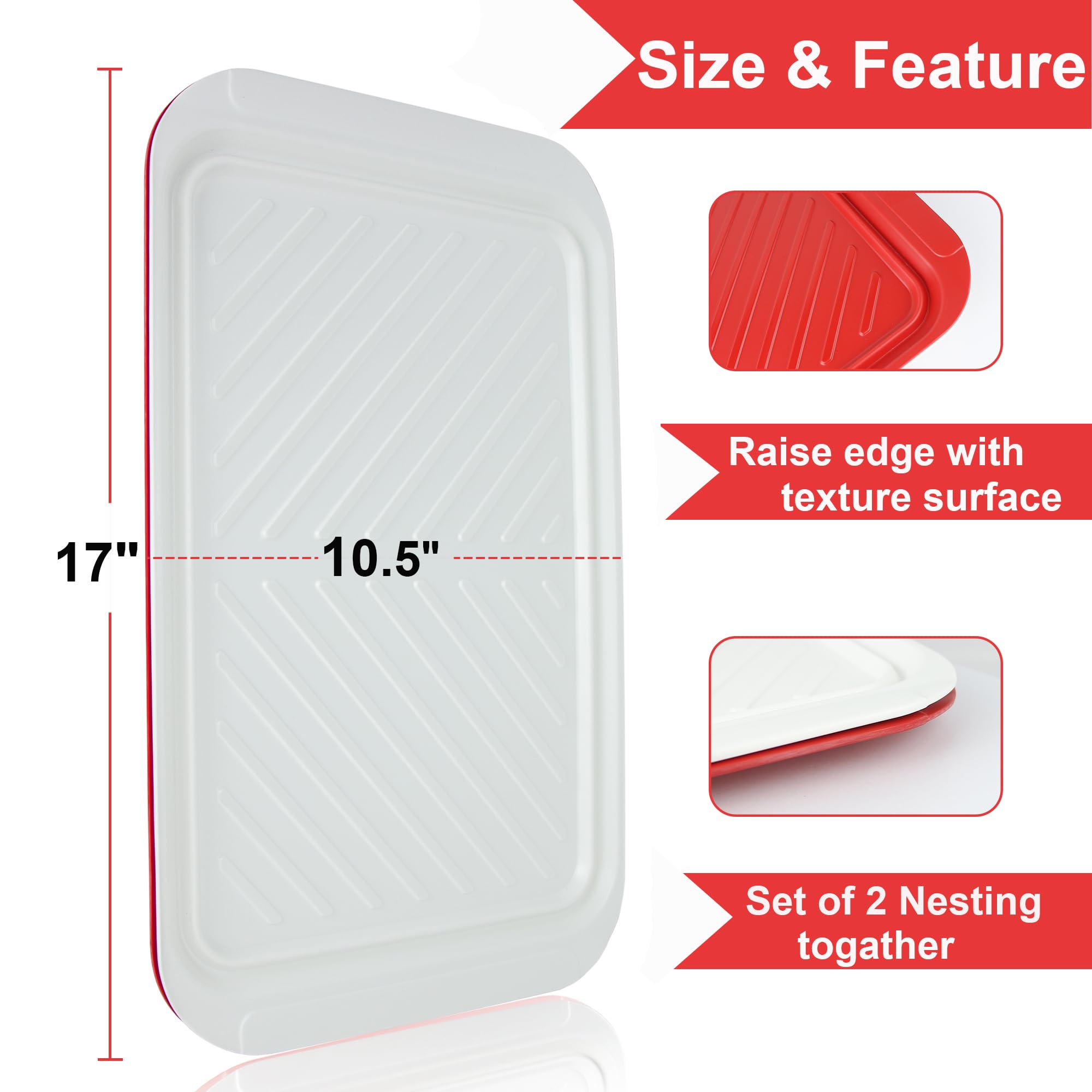 KAQAHIDO grilling trays hold finished dishes without juices leaking.