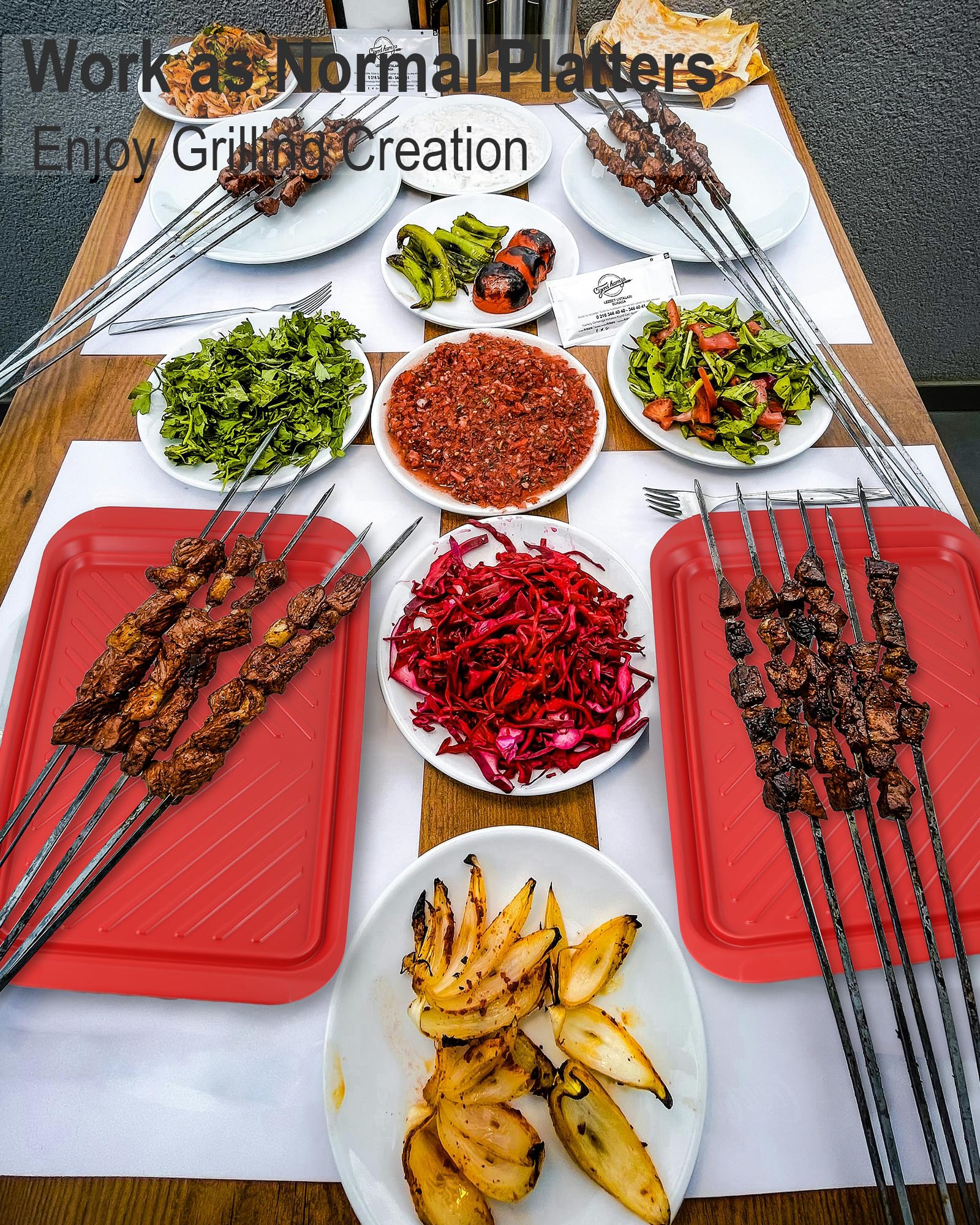KAQAHIDO serving tray duo supports prep and presentation with less mess.