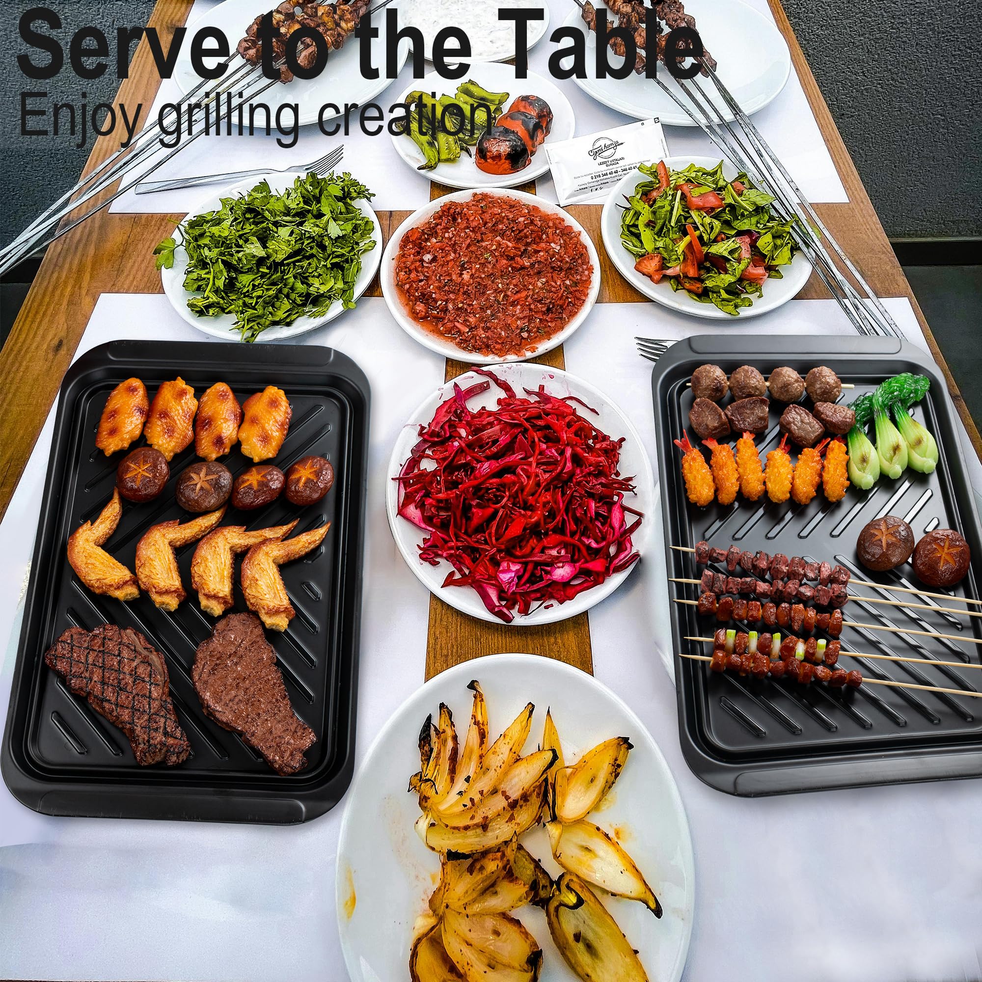 KAQAHIDO serving and prep pack includes two trays