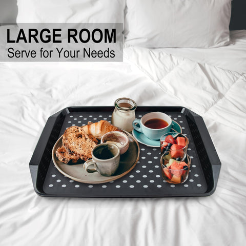 KAQAHIDO stackable design keeps trays compact in the kitchen cabinet