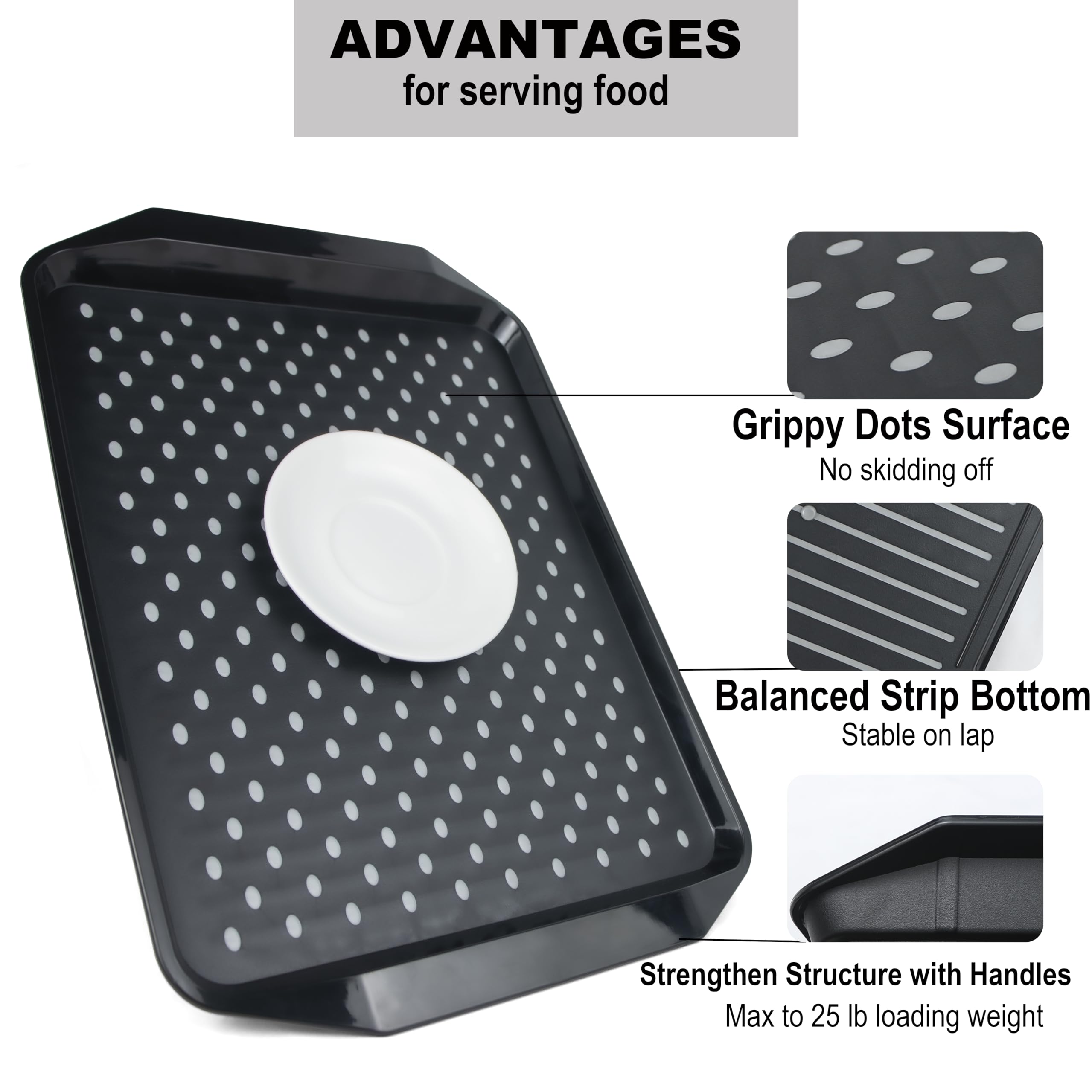 KAQAHIDO TV lap tray for couch use, great for snacks during a movie