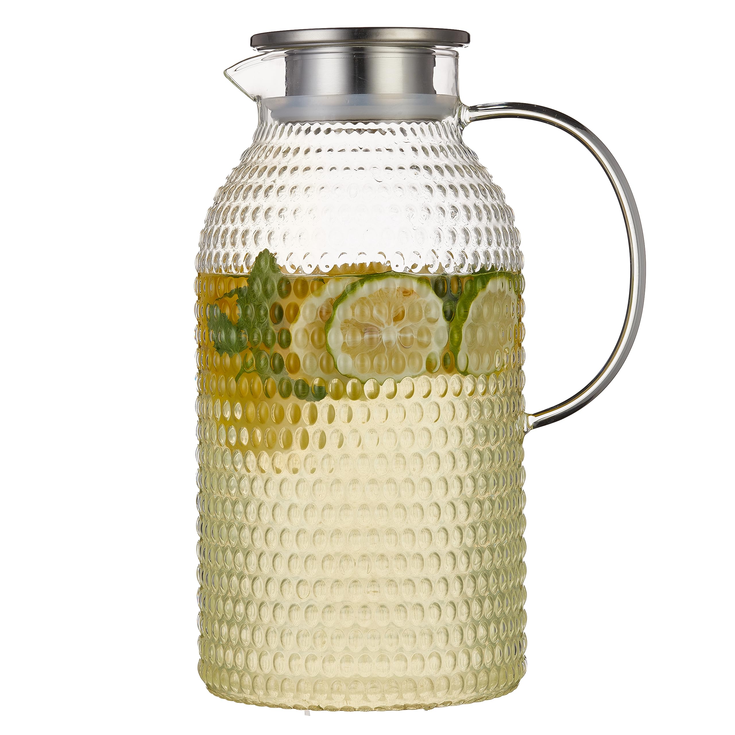 Karafu 3L glass pitcher with lid for spill-free serving